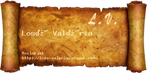 Losó Valéria névjegykártya